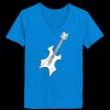 Ladies’  Junior Fine Jersey V-Neck Longer Length T-Shirt Thumbnail