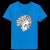 Ladies’  Junior Fine Jersey V-Neck Longer Length T-Shirt Thumbnail