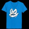 Ladies’  Junior Fine Jersey V-Neck Longer Length T-Shirt Thumbnail
