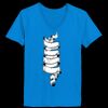 Ladies’  Junior Fine Jersey V-Neck Longer Length T-Shirt Thumbnail