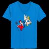 Ladies’  Junior Fine Jersey V-Neck Longer Length T-Shirt Thumbnail