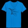 Ladies’  Junior Fine Jersey V-Neck Longer Length T-Shirt Thumbnail