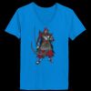 Ladies’  Junior Fine Jersey V-Neck Longer Length T-Shirt Thumbnail