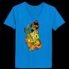 Ladies’  Junior Fine Jersey V-Neck Longer Length T-Shirt Thumbnail