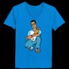 Ladies’  Junior Fine Jersey V-Neck Longer Length T-Shirt Thumbnail