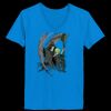 Ladies’  Junior Fine Jersey V-Neck Longer Length T-Shirt Thumbnail