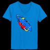 Ladies’  Junior Fine Jersey V-Neck Longer Length T-Shirt Thumbnail