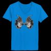 Ladies’  Junior Fine Jersey V-Neck Longer Length T-Shirt Thumbnail
