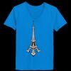 Ladies’  Junior Fine Jersey V-Neck Longer Length T-Shirt Thumbnail