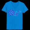 Ladies’  Junior Fine Jersey V-Neck Longer Length T-Shirt Thumbnail