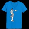 Ladies’  Junior Fine Jersey V-Neck Longer Length T-Shirt Thumbnail