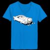 Ladies’  Junior Fine Jersey V-Neck Longer Length T-Shirt Thumbnail