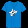 Ladies’  Junior Fine Jersey V-Neck Longer Length T-Shirt Thumbnail