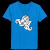 Ladies’  Junior Fine Jersey V-Neck Longer Length T-Shirt Thumbnail