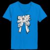 Ladies’  Junior Fine Jersey V-Neck Longer Length T-Shirt Thumbnail