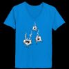 Ladies’  Junior Fine Jersey V-Neck Longer Length T-Shirt Thumbnail