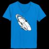 Ladies’  Junior Fine Jersey V-Neck Longer Length T-Shirt Thumbnail