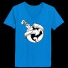Ladies’  Junior Fine Jersey V-Neck Longer Length T-Shirt Thumbnail