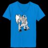 Ladies’  Junior Fine Jersey V-Neck Longer Length T-Shirt Thumbnail
