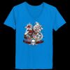Ladies’  Junior Fine Jersey V-Neck Longer Length T-Shirt Thumbnail