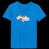 Ladies’  Junior Fine Jersey V-Neck Longer Length T-Shirt Thumbnail