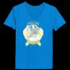 Ladies’  Junior Fine Jersey V-Neck Longer Length T-Shirt Thumbnail