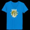 Ladies’  Junior Fine Jersey V-Neck Longer Length T-Shirt Thumbnail