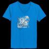 Ladies’  Junior Fine Jersey V-Neck Longer Length T-Shirt Thumbnail