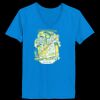 Ladies’  Junior Fine Jersey V-Neck Longer Length T-Shirt Thumbnail