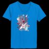 Ladies’  Junior Fine Jersey V-Neck Longer Length T-Shirt Thumbnail