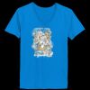 Ladies’  Junior Fine Jersey V-Neck Longer Length T-Shirt Thumbnail