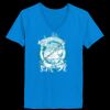 Ladies’  Junior Fine Jersey V-Neck Longer Length T-Shirt Thumbnail