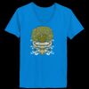 Ladies’  Junior Fine Jersey V-Neck Longer Length T-Shirt Thumbnail