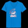 Ladies’  Junior Fine Jersey V-Neck Longer Length T-Shirt Thumbnail