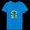 Ladies’  Junior Fine Jersey V-Neck Longer Length T-Shirt Thumbnail