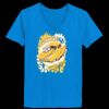 Ladies’  Junior Fine Jersey V-Neck Longer Length T-Shirt Thumbnail