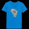 Ladies’  Junior Fine Jersey V-Neck Longer Length T-Shirt Thumbnail