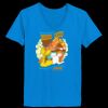 Ladies’  Junior Fine Jersey V-Neck Longer Length T-Shirt Thumbnail