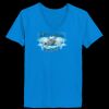 Ladies’  Junior Fine Jersey V-Neck Longer Length T-Shirt Thumbnail