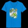 Ladies’  Junior Fine Jersey V-Neck Longer Length T-Shirt Thumbnail