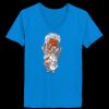 Ladies’  Junior Fine Jersey V-Neck Longer Length T-Shirt Thumbnail