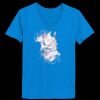 Ladies’  Junior Fine Jersey V-Neck Longer Length T-Shirt Thumbnail