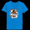 Ladies’  Junior Fine Jersey V-Neck Longer Length T-Shirt Thumbnail