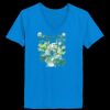 Ladies’  Junior Fine Jersey V-Neck Longer Length T-Shirt Thumbnail