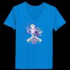 Ladies’  Junior Fine Jersey V-Neck Longer Length T-Shirt Thumbnail