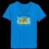 Ladies’  Junior Fine Jersey V-Neck Longer Length T-Shirt Thumbnail