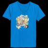Ladies’  Junior Fine Jersey V-Neck Longer Length T-Shirt Thumbnail