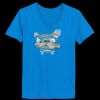 Ladies’  Junior Fine Jersey V-Neck Longer Length T-Shirt Thumbnail
