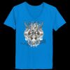 Ladies’  Junior Fine Jersey V-Neck Longer Length T-Shirt Thumbnail