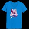 Ladies’  Junior Fine Jersey V-Neck Longer Length T-Shirt Thumbnail